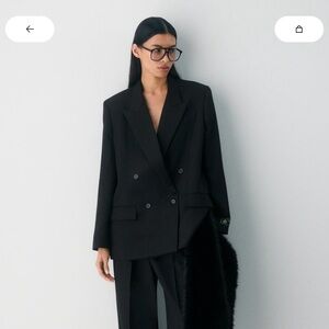 Aritzia Black Fulton Wool Blazer